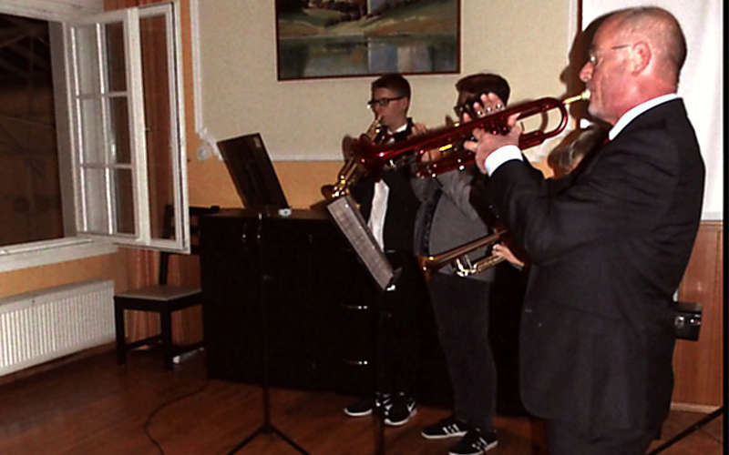 Trompetenensemble der Kreismusikschule Goettingen beim Jahresempfang des Regionalverbandes Harz